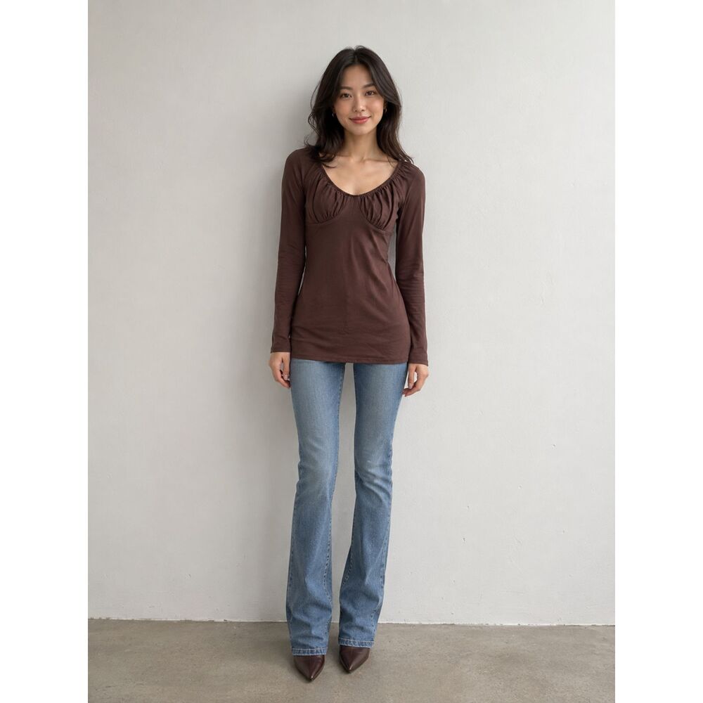 L.A. Hearts Pacsun Shirt Brown Y2K 90's Fitted Size XS NWT
